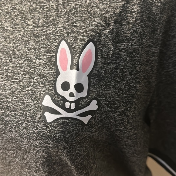 NEW Mens bunny polo short sleeve gray & black shirt size XXL - Picture 2 of 7